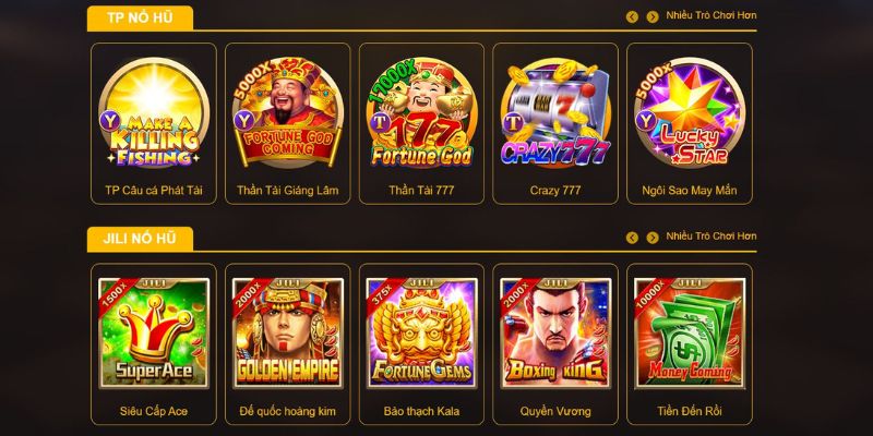 Hệ thống game siêu lớn của nổ hũ 789win